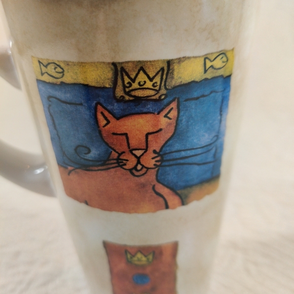 🐾 Aline Gauthier Cat & Fish And Playing With Mouse Design Dinner Coffee Mug - Picture 6 of 12